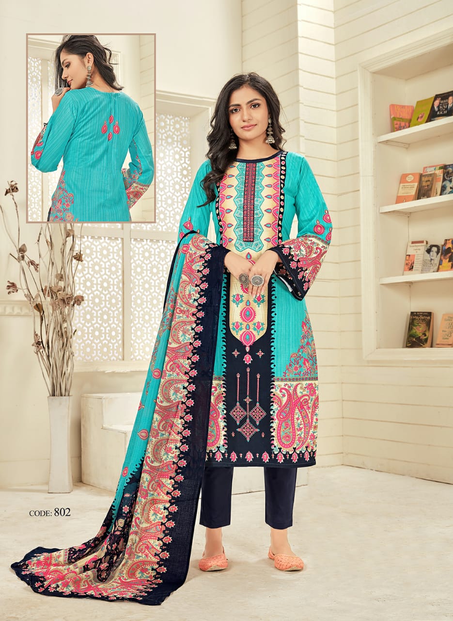Vastu Tex Launched Samrina Lawn Cotton With Heavy Kashmiri Work Salwar Suits Wholesale Dealer Surat