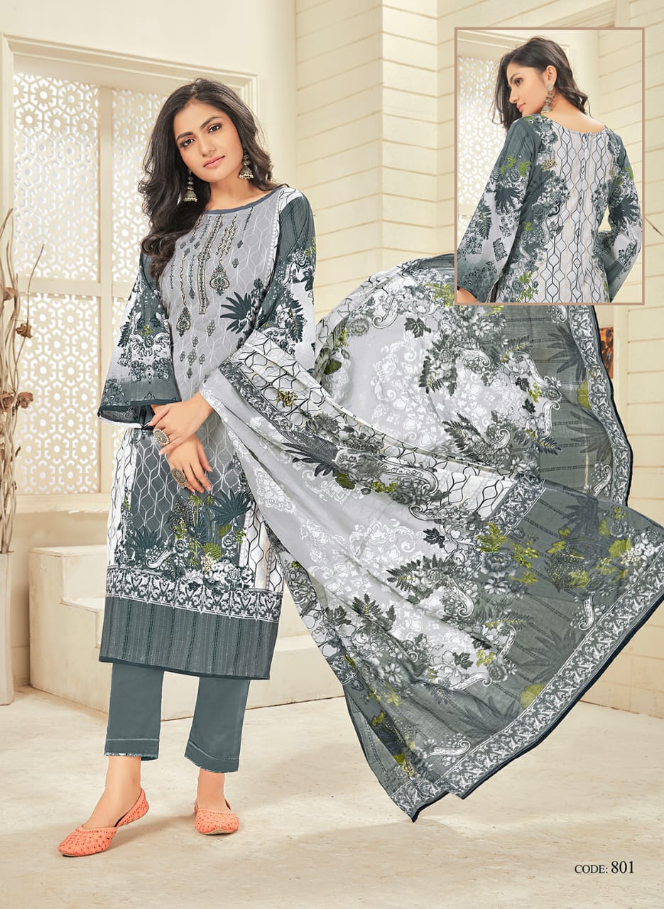 Vastu Tex Launched Samrina Lawn Cotton With Heavy Kashmiri Work Salwar Suits Wholesale Dealer Surat