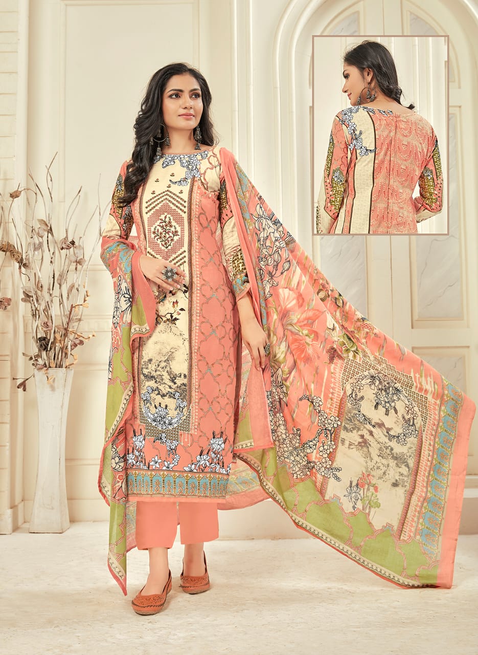 Vastu Tex Launched Samrina Lawn Cotton With Heavy Kashmiri Work Salwar Suits Wholesale Dealer Surat