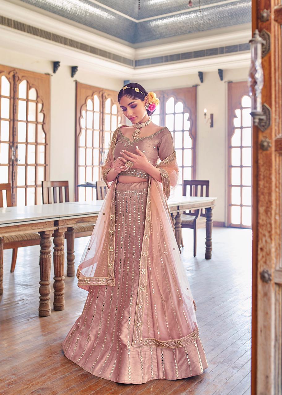 Alizeh Launched Mirror Maze Vol 1 Beautidul Zari Embroidery With Mirror Work Wedding Wear Lehengas Wholesaler Surat