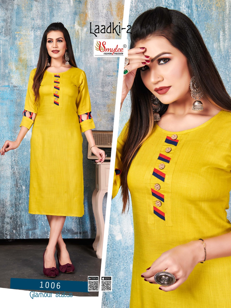 Smylee Fashion Launched Laadki Vol 2 Heavy Rayon Straight Type Long Kurtis Wholesale Dealer Surat