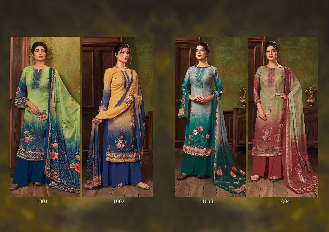 Hansa Hidaya Launched Nargis Pashmina Digital Print With Handwork Salwar Kameez Wholesale Dealer Surat
