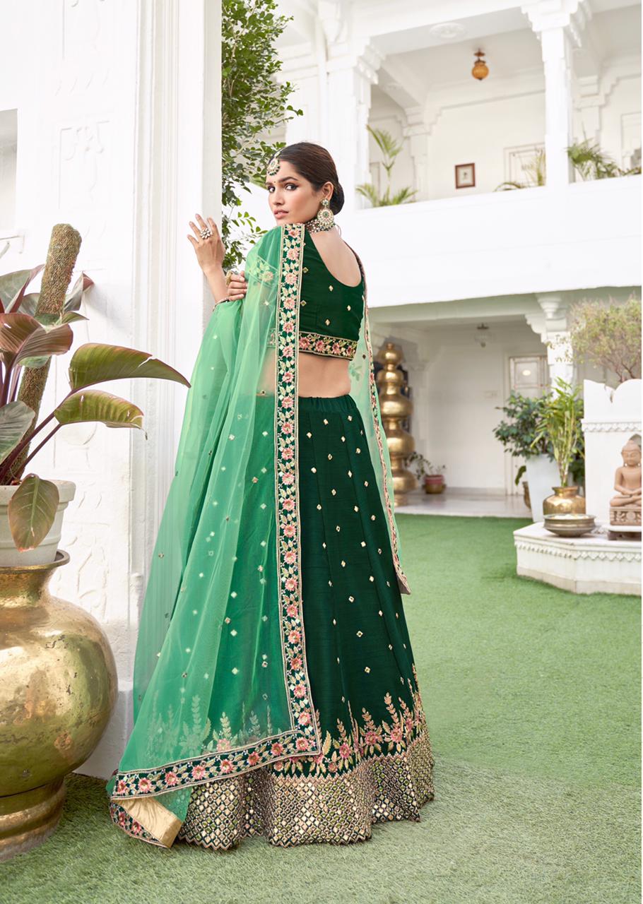 Alizeh Launched Mirror Maze Vol 2 Heavy Silk With Zari Emroidery Mirror Work Wedding Wear Lehengas Wholesale Dealer Surat