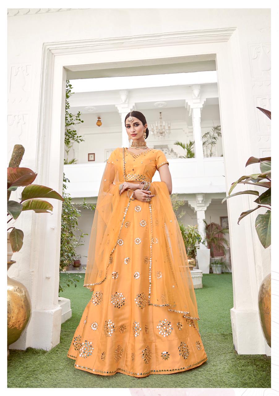 Alizeh Launched Mirror Maze Vol 2 Heavy Silk With Zari Emroidery Mirror Work Wedding Wear Lehengas Wholesale Dealer Surat