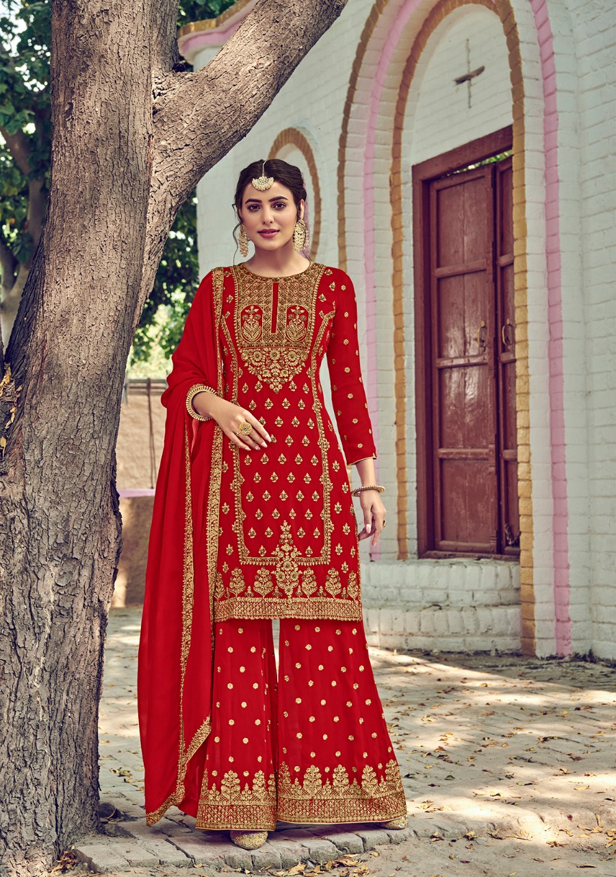 Eba Lifestyle Launched Rose Gold Fox Georgette With Embroidery Daimond Work Pakistani Suits Wholesale Dealer Surat