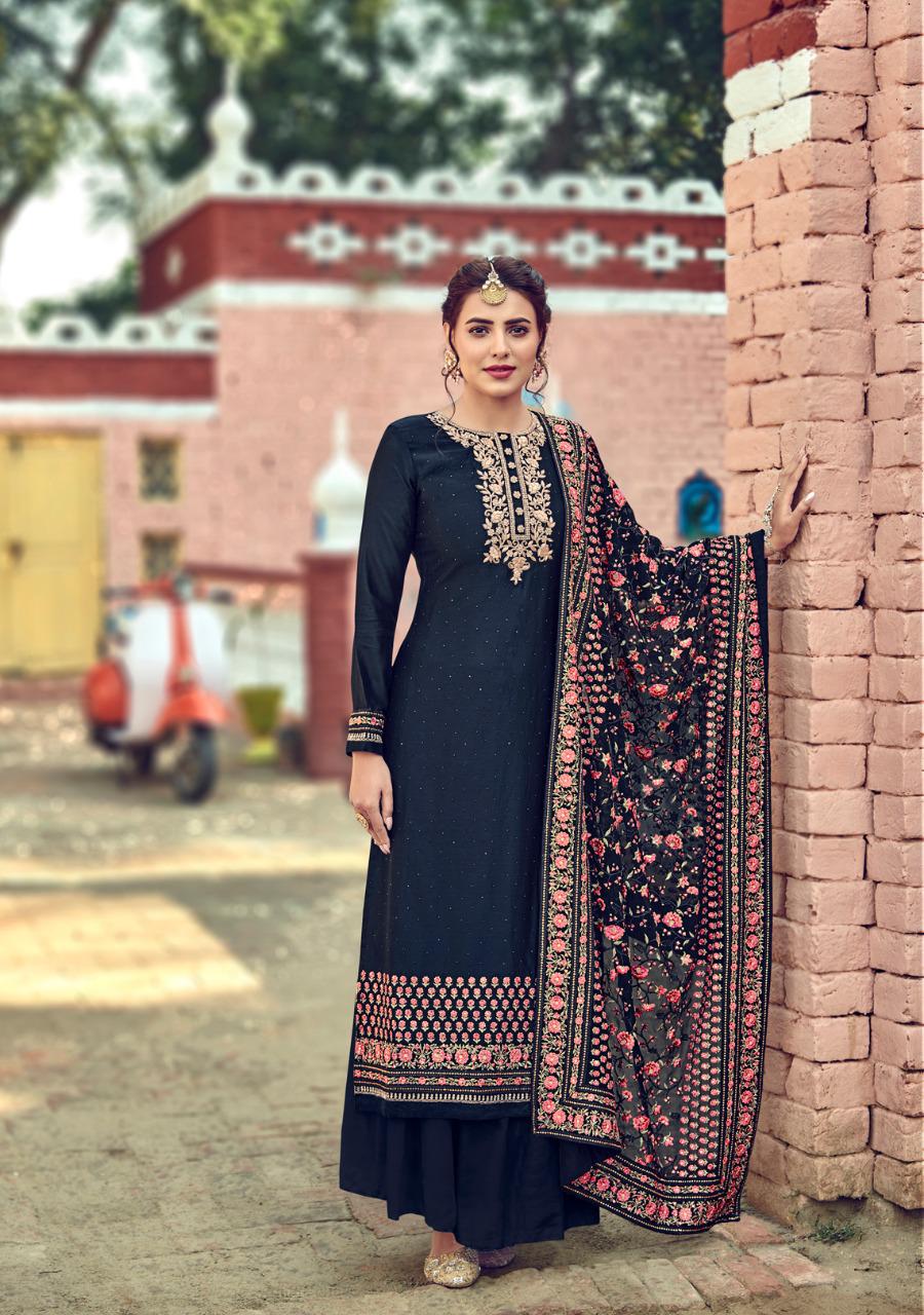 Eba Lifestyle Launched Muskan Pure Viscose Opada With Heavy Embroidery Work Salwar Suits Wholesale Dealer Surat