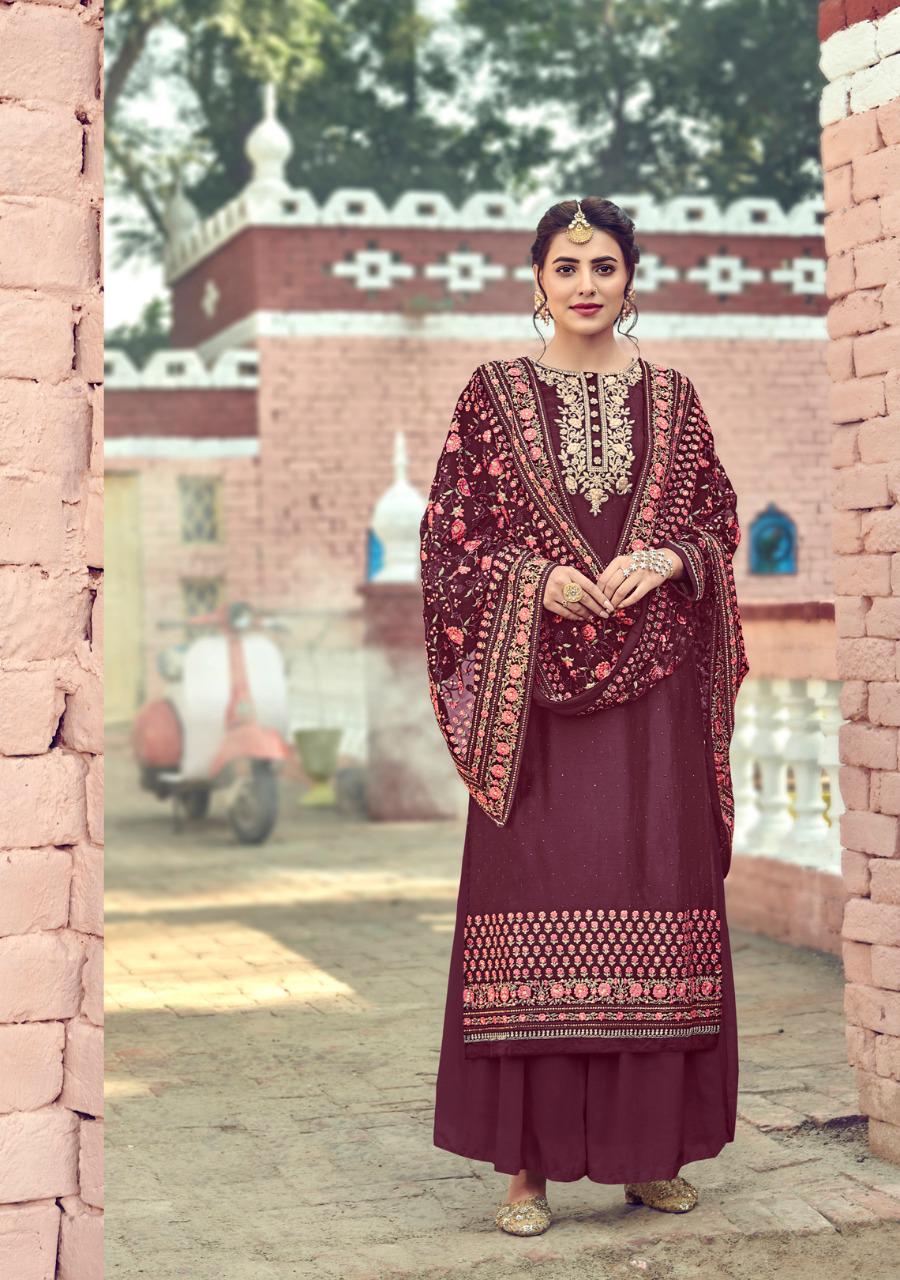 Eba Lifestyle Launched Muskan Pure Viscose Opada With Heavy Embroidery Work Salwar Suits Wholesale Dealer Surat