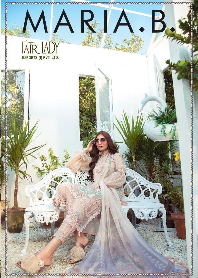 Fair Lady Launched Maria B Pure Jam Satin Digital Print With Heavy Embroidery Work Pakistani Suits Wholesale Dealer Surat