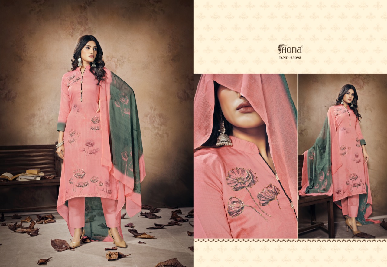 Fiona Launched Nazakat Pure Jam Silk With Embroidery Handwork Fancy Dress Material Suits Wholesale Dealer Surat