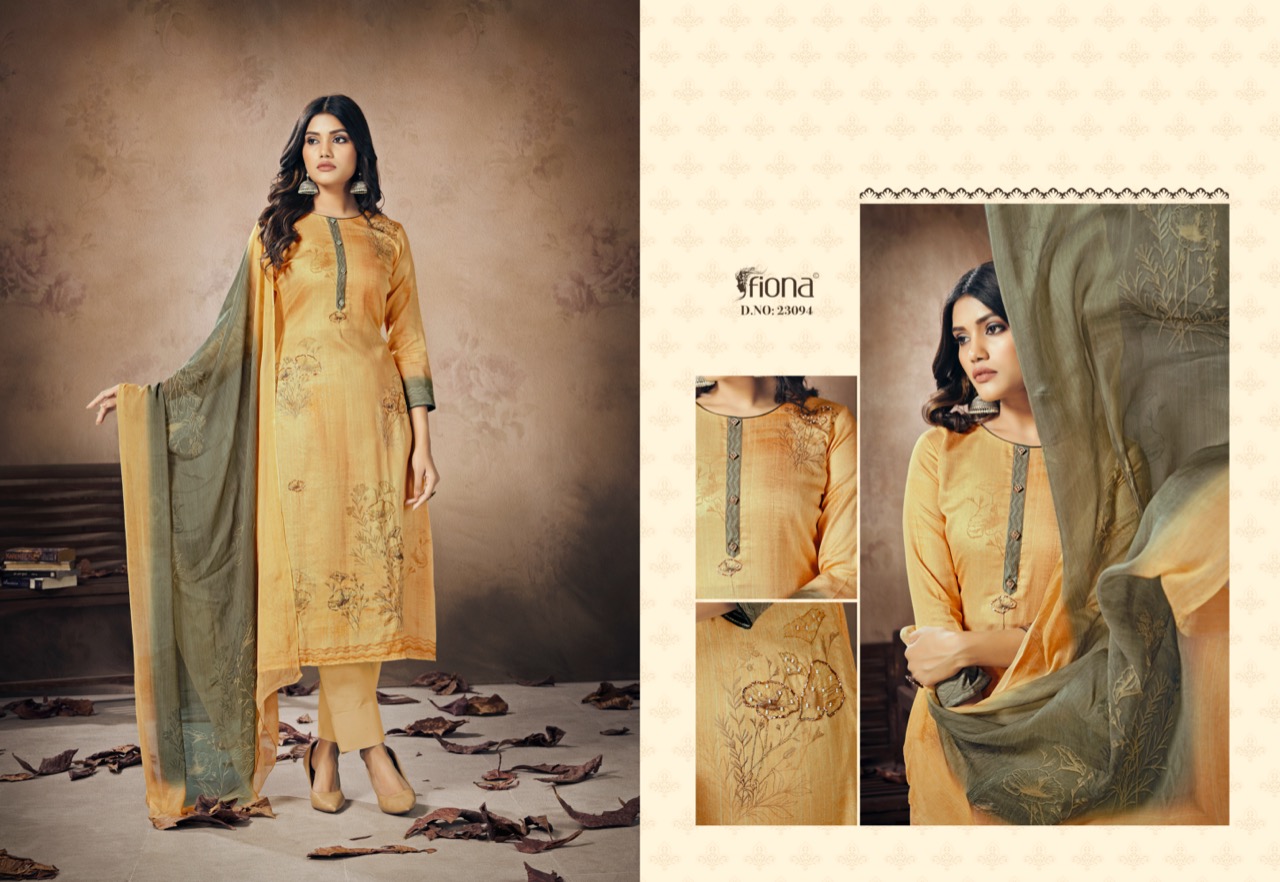 Fiona Launched Nazakat Pure Jam Silk With Embroidery Handwork Fancy Dress Material Suits Wholesale Dealer Surat