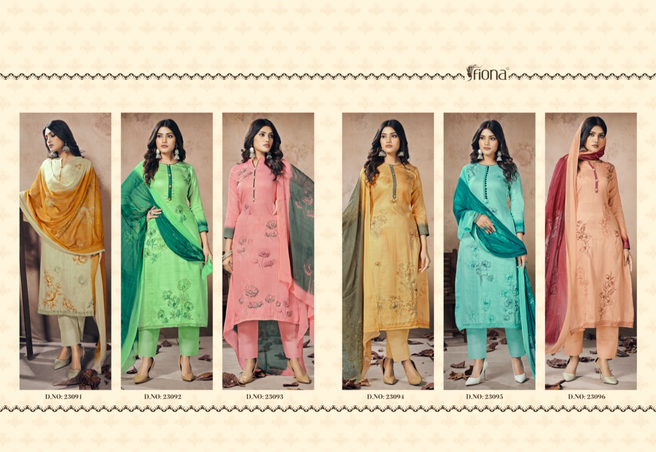 Fiona Launched Nazakat Pure Jam Silk With Embroidery Handwork Fancy Dress Material Suits Wholesale Dealer Surat