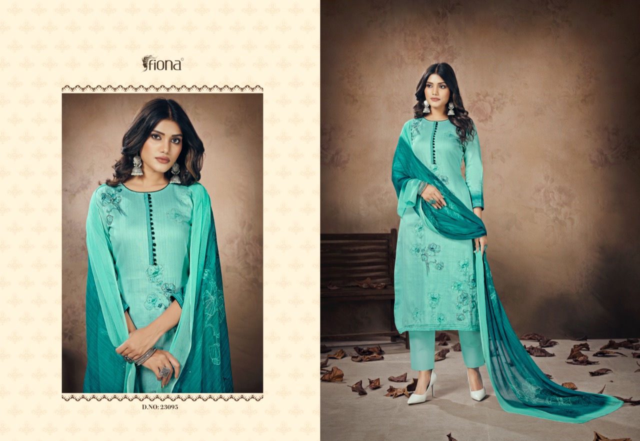 Fiona Launched Nazakat Pure Jam Silk With Embroidery Handwork Fancy Dress Material Suits Wholesale Dealer Surat