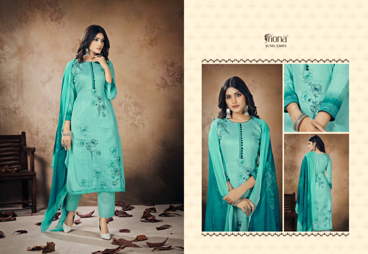 Fiona Launched Nazakat Pure Jam Silk With Embroidery Handwork Fancy Dress Material Suits Wholesale Dealer Surat