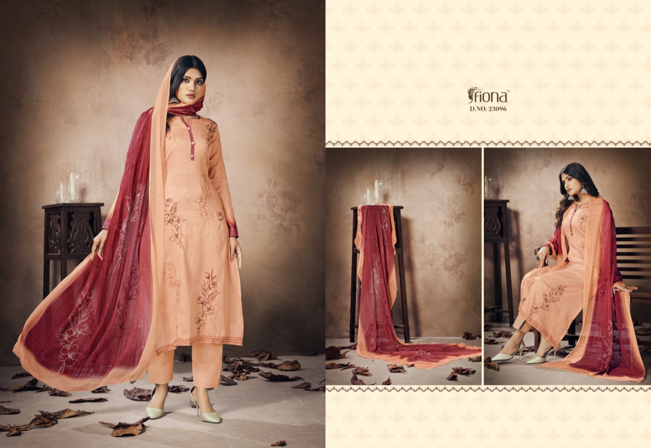 Fiona Launched Nazakat Pure Jam Silk With Embroidery Handwork Fancy Dress Material Suits Wholesale Dealer Surat