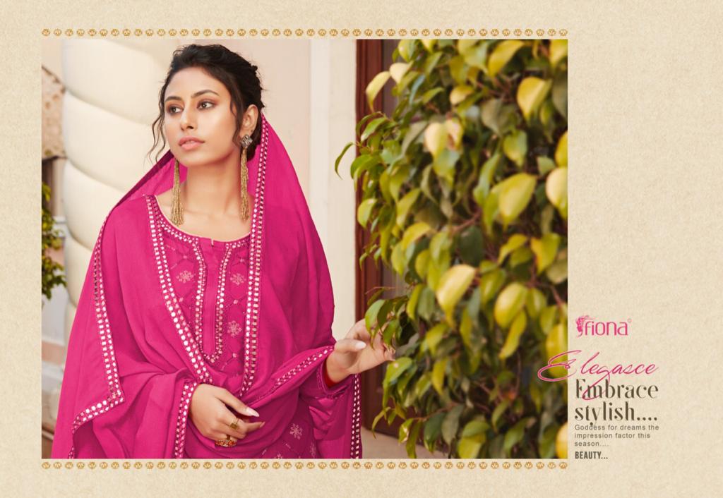 Fiona Launched Ruhi Heavy Chinon Embroidery With Gotta Work Casual Wear Salwar Kameez Wholesale Dealer Surat