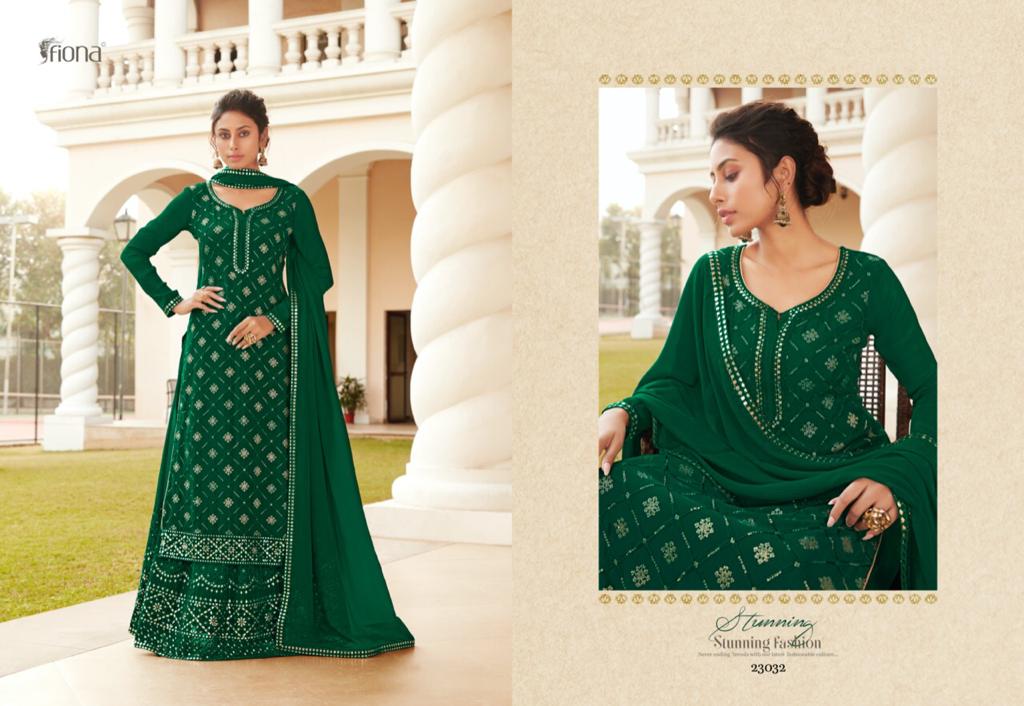 Fiona Launched Ruhi Heavy Chinon Embroidery With Gotta Work Casual Wear Salwar Kameez Wholesale Dealer Surat