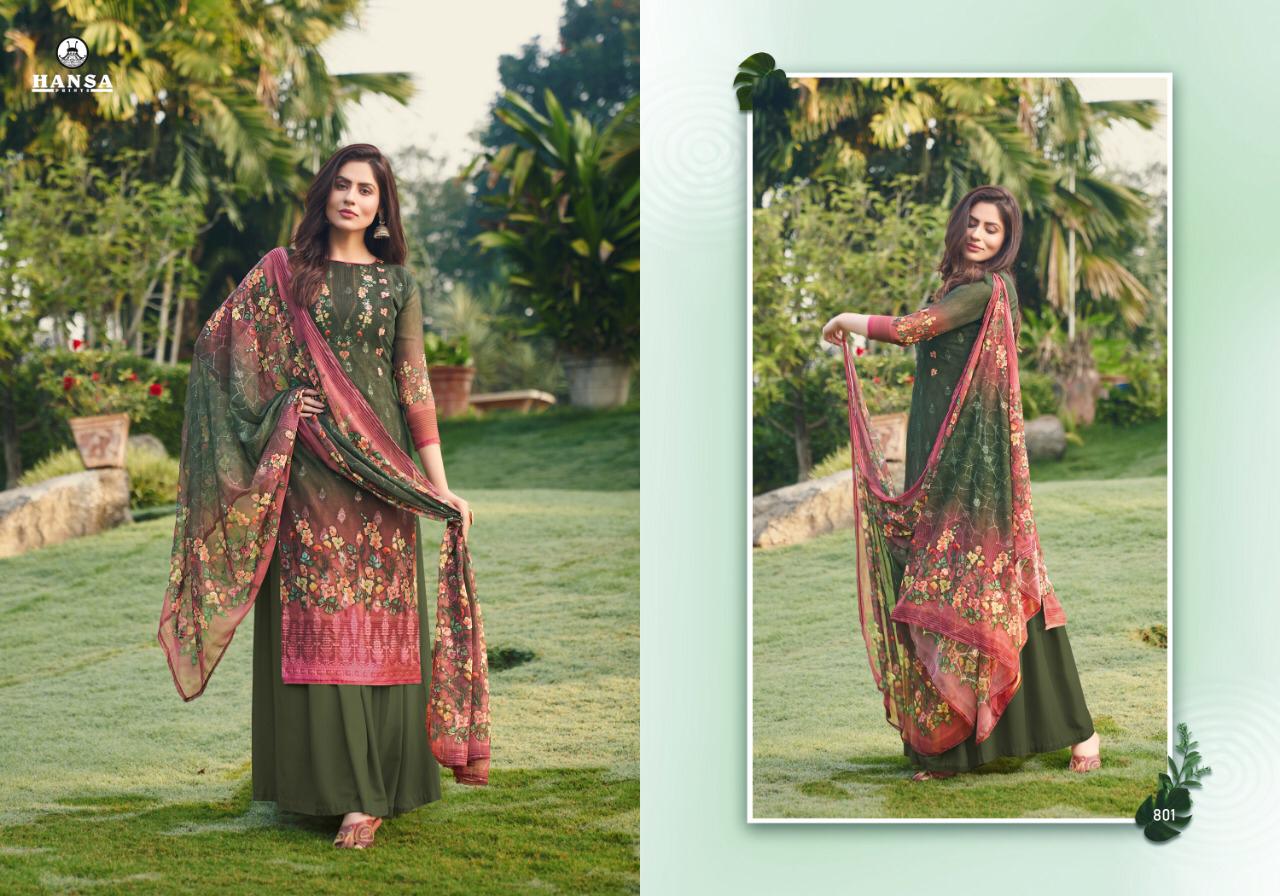 Hansa Husna Launched Bhavya Georgette Digital Print With Work Fancy Designer Salwar Kameez Wholesale Dealer Surat