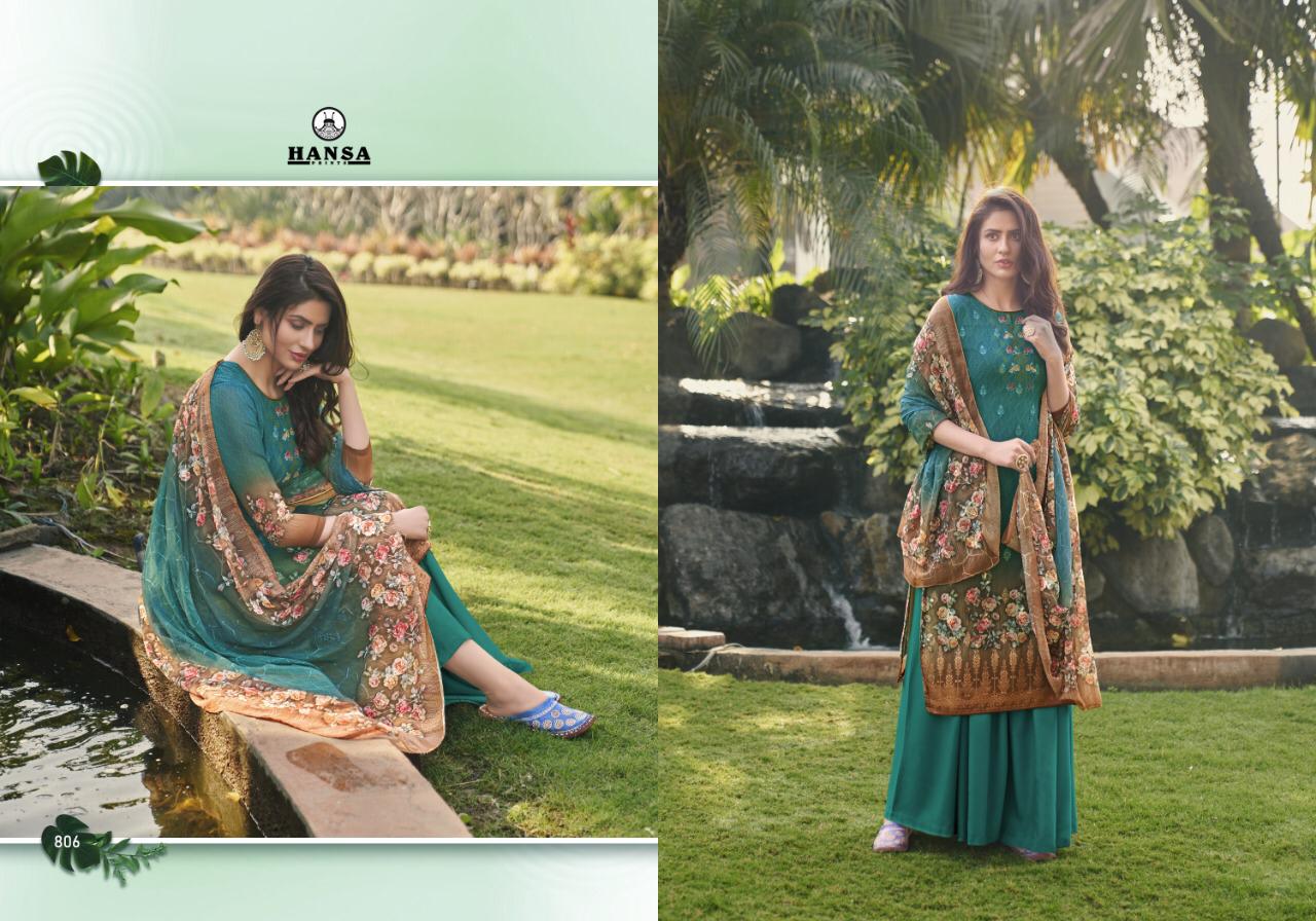 Hansa Husna Launched Bhavya Georgette Digital Print With Work Fancy Designer Salwar Kameez Wholesale Dealer Surat