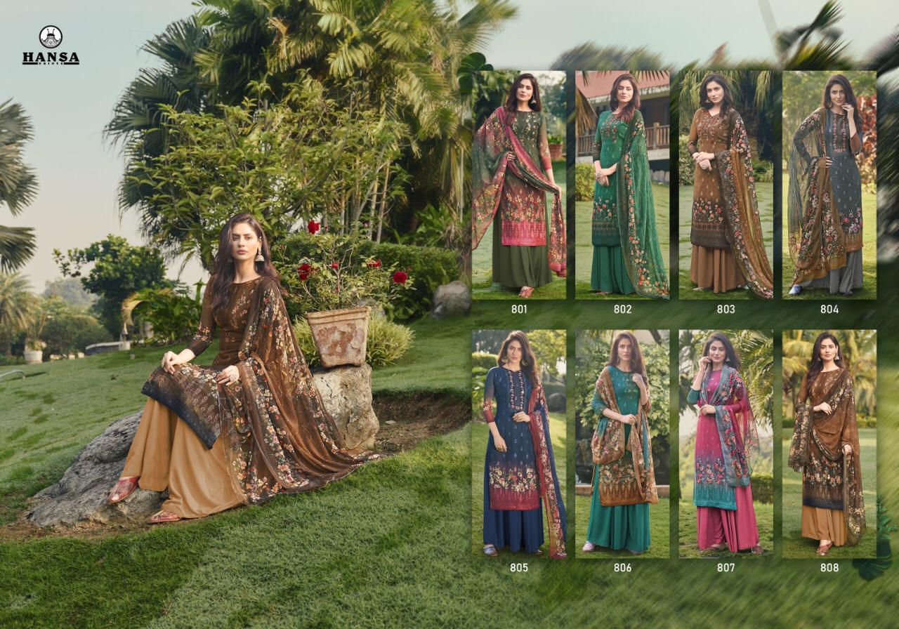 Hansa Husna Launched Bhavya Georgette Digital Print With Work Fancy Designer Salwar Kameez Wholesale Dealer Surat