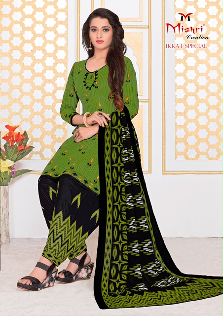 Mishri Creation Launched Ikkat Special Vol 2 Pure Cotton Patiyala Style Dress Material Suits Wholesale Dealer Surat