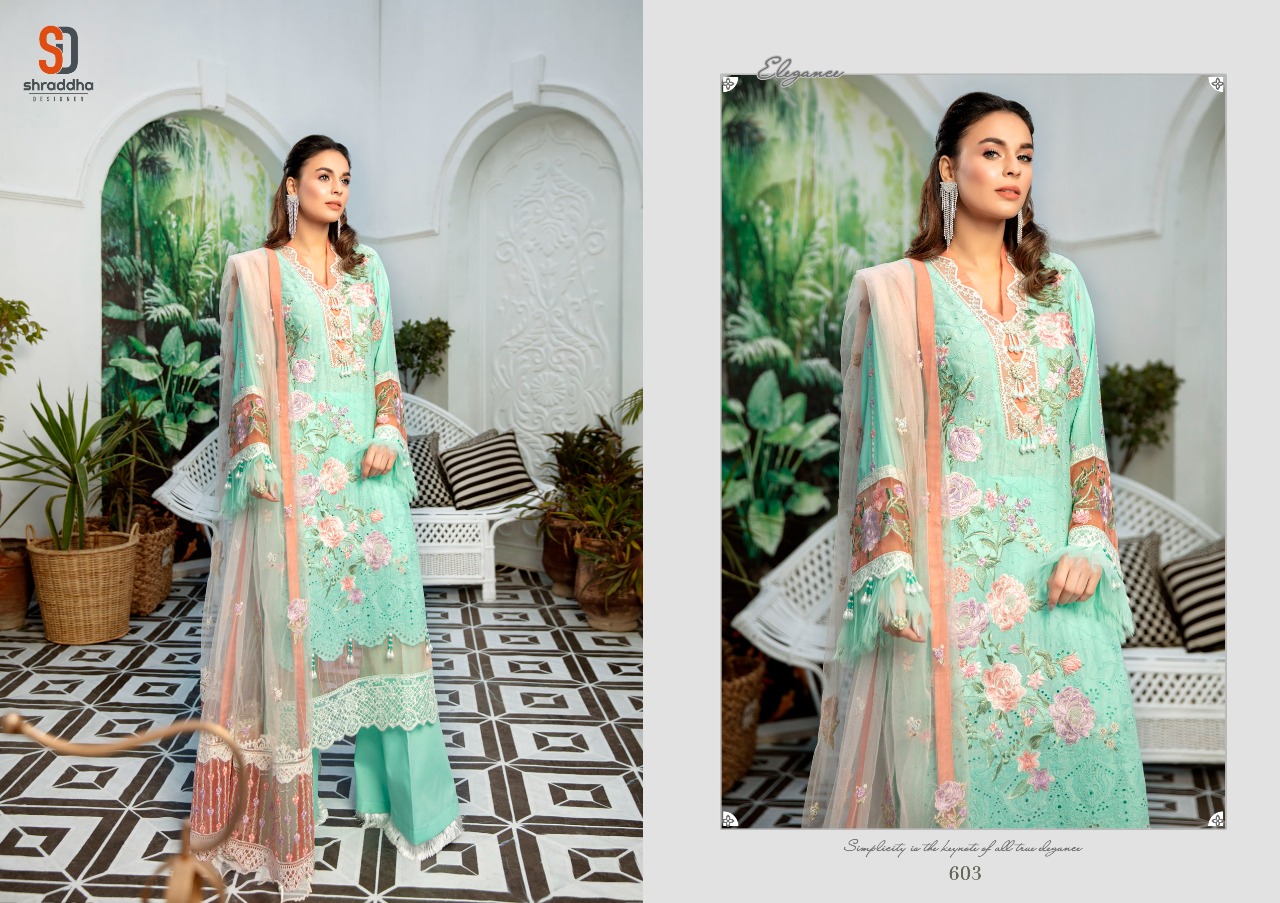 Shraddha Designer Launched Charizma Vol 4 Cambric Cotton With Chicken Embroidery Work Pakistani Suits Wholesale Dealer Surat