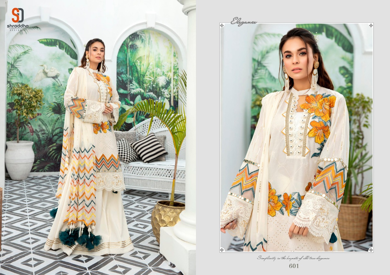 Shraddha Designer Launched Charizma Vol 4 Cambric Cotton With Chicken Embroidery Work Pakistani Suits Wholesale Dealer Surat
