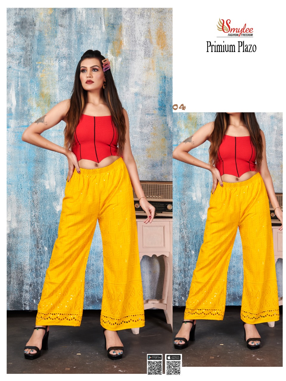 Smylee Fashion Launched Premium Plazo Vol 2 Rayon With Heavy Chicken Sequence Work Plazzo Wholesale Dealer Surat