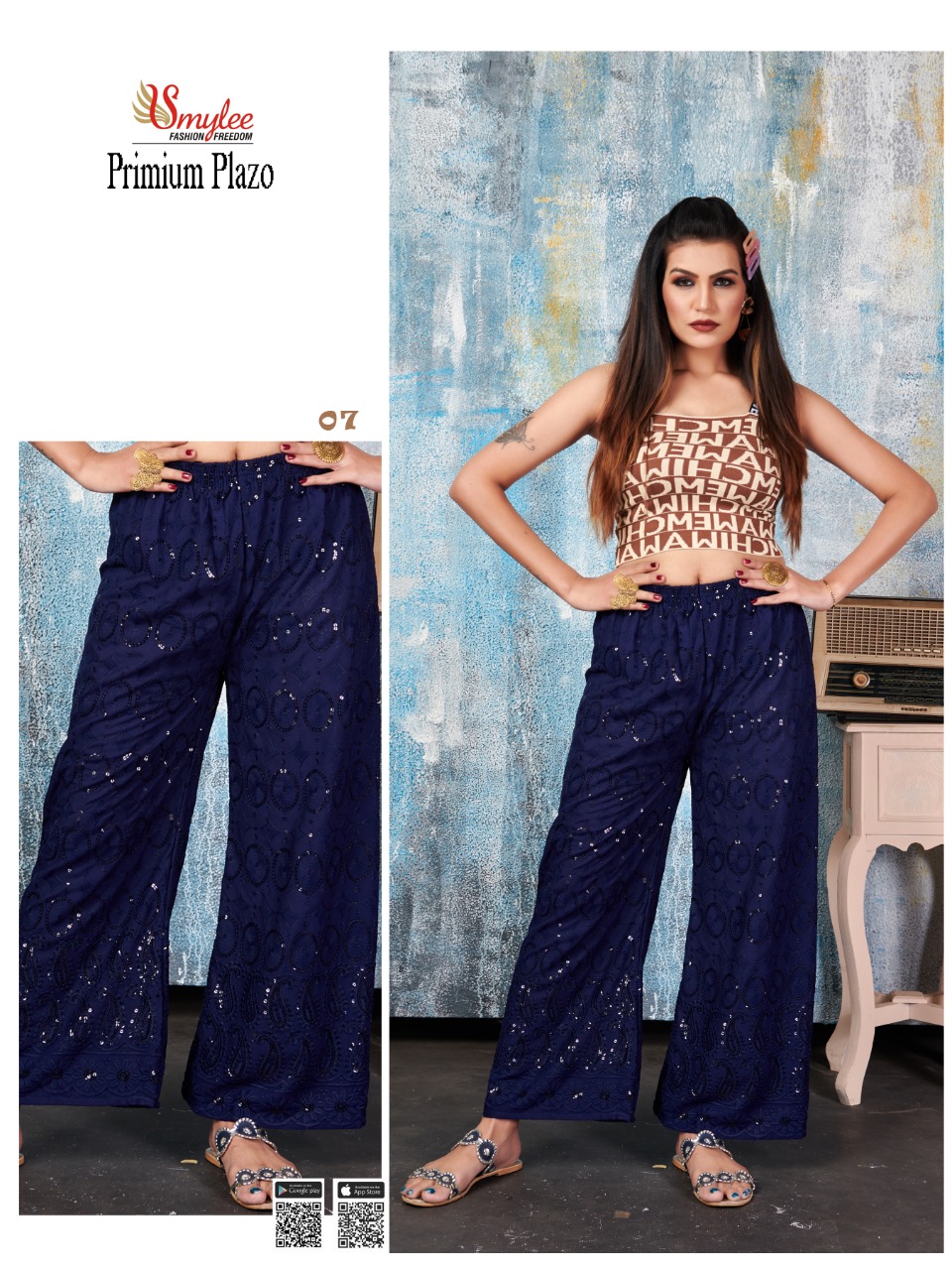 Smylee Fashion Launched Premium Plazo Vol 2 Rayon With Heavy Chicken Sequence Work Plazzo Wholesale Dealer Surat