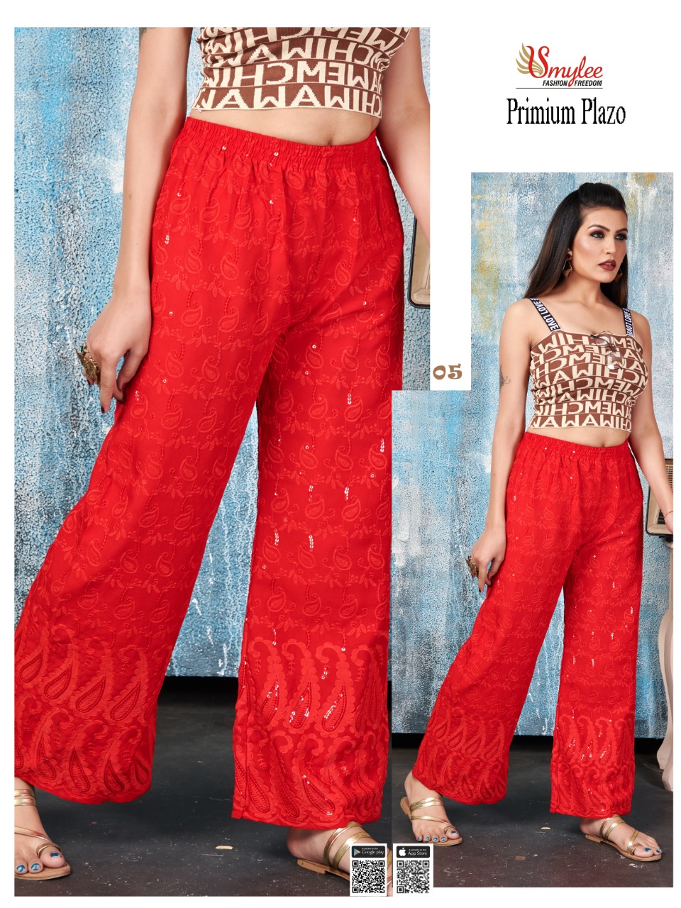 Smylee Fashion Launched Premium Plazo Vol 2 Rayon With Heavy Chicken Sequence Work Plazzo Wholesale Dealer Surat