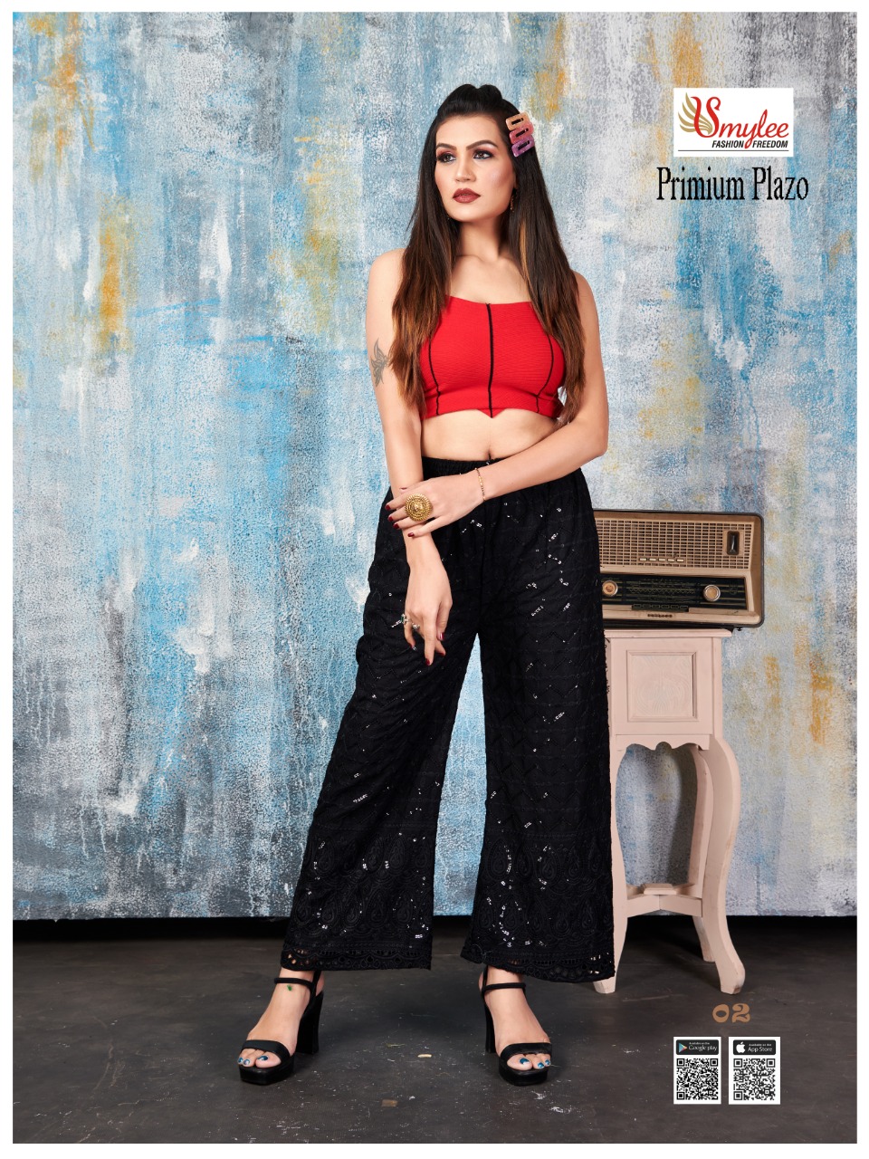 Smylee Fashion Launched Premium Plazo Vol 2 Rayon With Heavy Chicken Sequence Work Plazzo Wholesale Dealer Surat