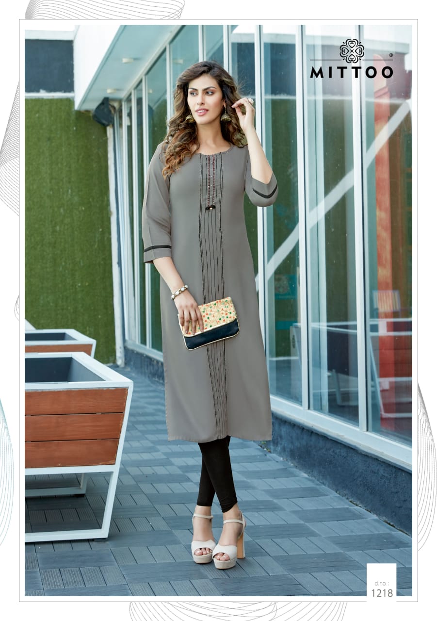 Mittoo Launched Palak Vol 24 Heavy Rayon Fancy Designer Regular Wear Kurtis Wholesale Dealer Surat