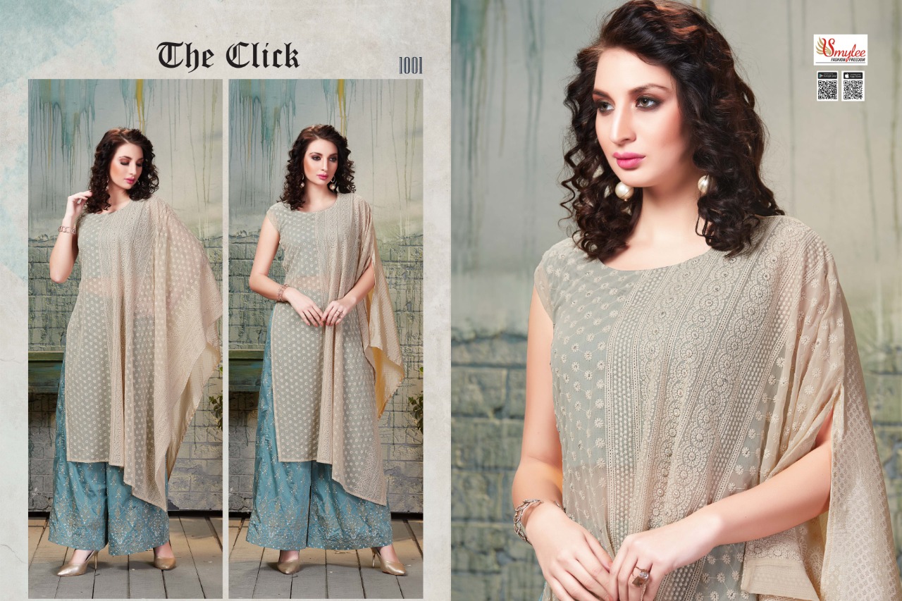 Smylee Fashion Launched The Click All Diffrent Heavy Fabrics Fancy Designer Party Wear  Kurtis Wholesale Dealer Surat