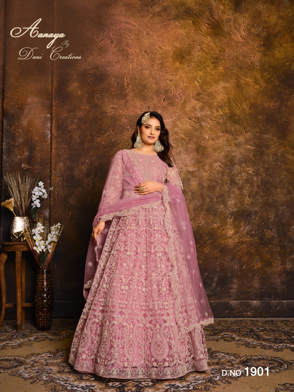 DANI CREATION AANAYA VOL 119 NET HEAVY DESIGNER PARTY WEAR GOWN DRESS