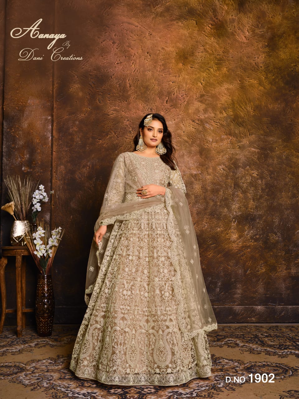 DANI CREATION AANAYA VOL 119 NET HEAVY DESIGNER PARTY WEAR GOWN DRESS