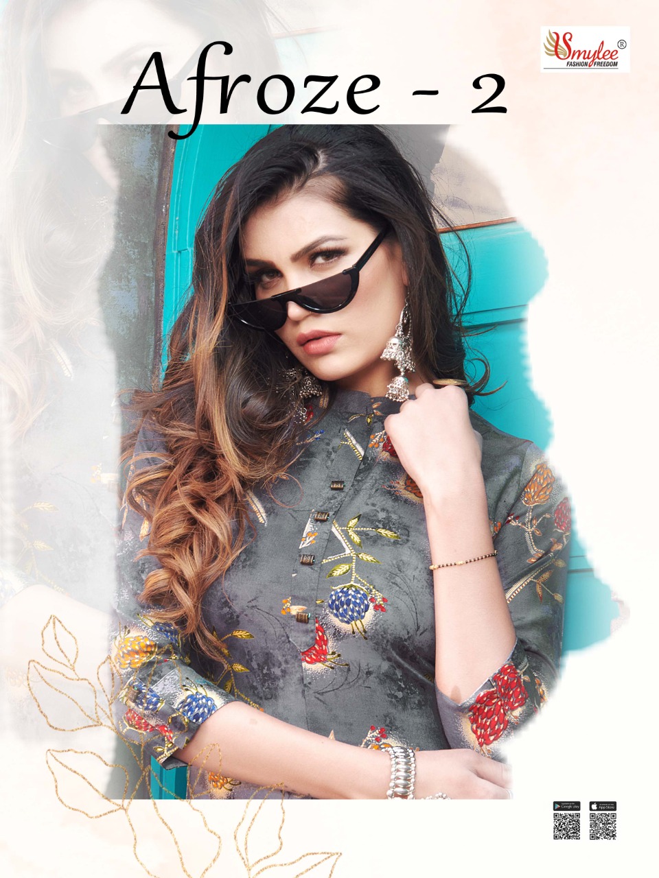 Smylee Fashion Launched Afroze Vol 2 Heavy Foil Print Rayon Fancy Designer Casual Wear Kurtis And Plazzo Wholesaler Surat