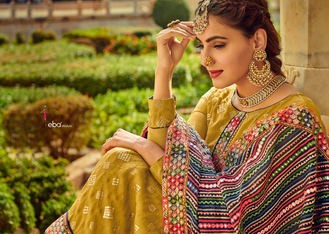 Eba Lifestyle Presents Ashpreet Vol 2 Heavy Chinon With Heavy Embroidery Daimond Work Salwar Suits Wholesale Dealer Surat