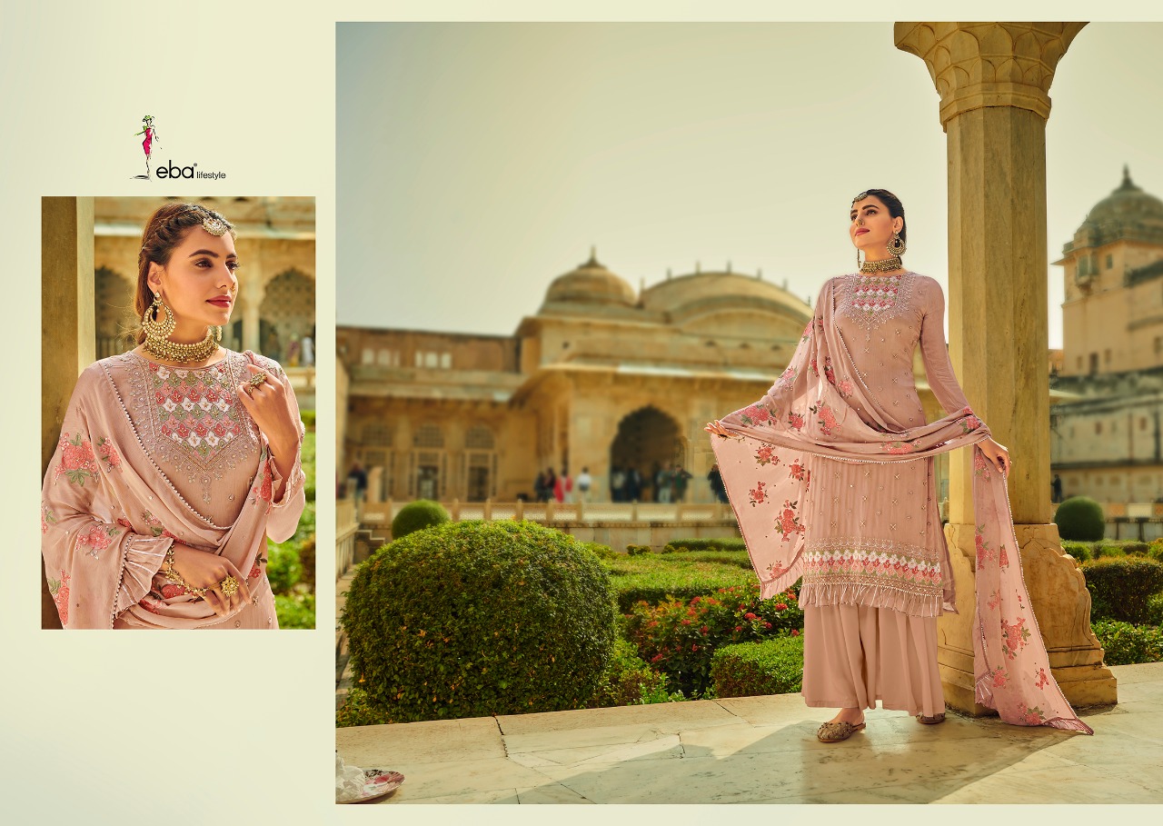 Eba Lifestyle Presents Ashpreet Vol 2 Heavy Chinon With Heavy Embroidery Daimond Work Salwar Suits Wholesale Dealer Surat