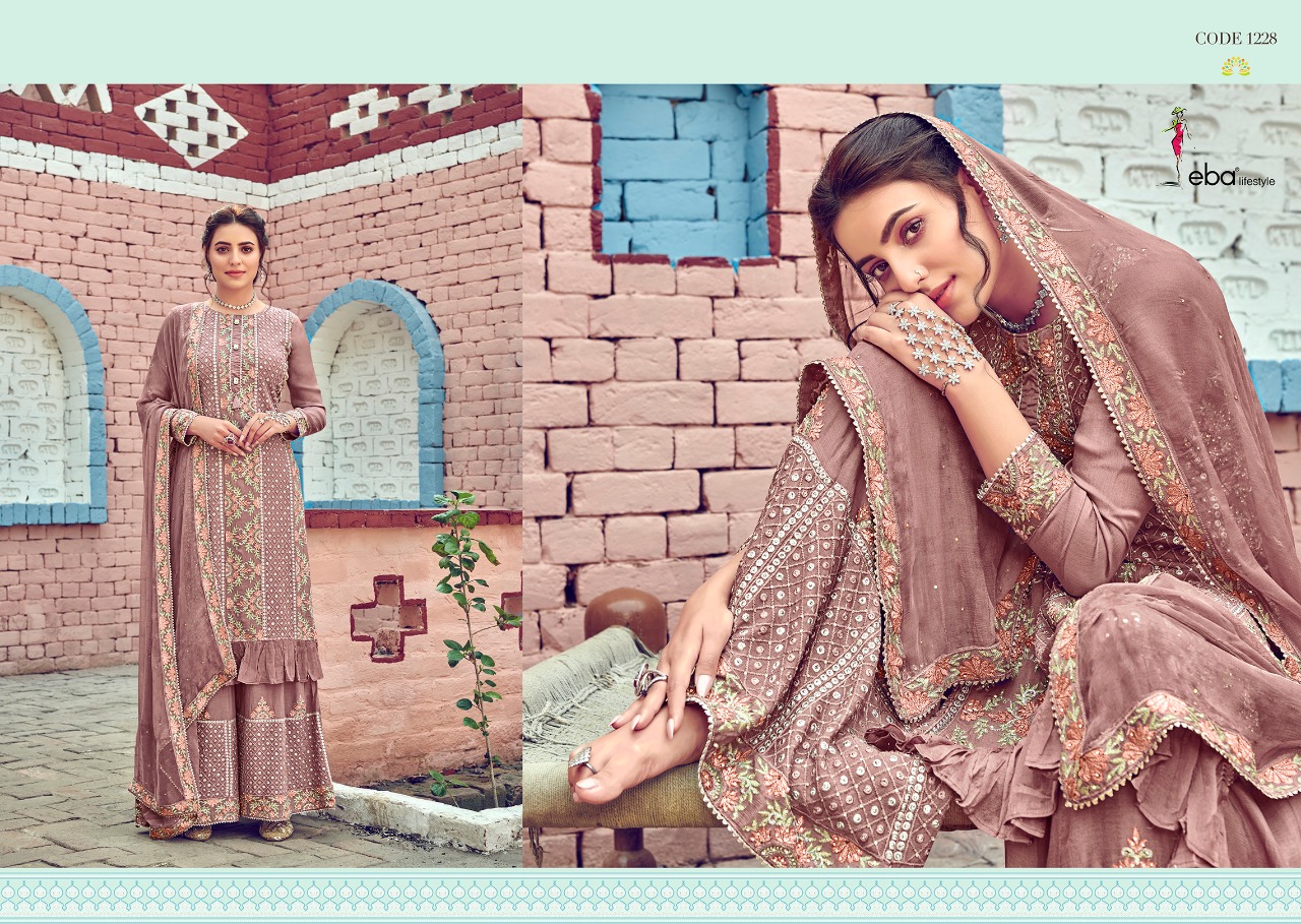 Eba Lifestyle Launched Manjari Fox Georgette With Fancy Embroidery Daimond Work Salwar Kameez Wholesale Dealer Surat