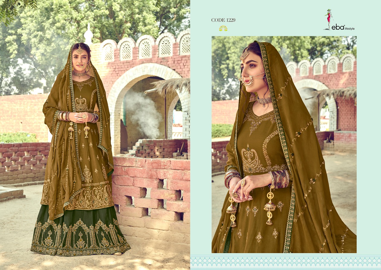 Eba Lifestyle Launched Manjari Fox Georgette With Fancy Embroidery Daimond Work Salwar Kameez Wholesale Dealer Surat