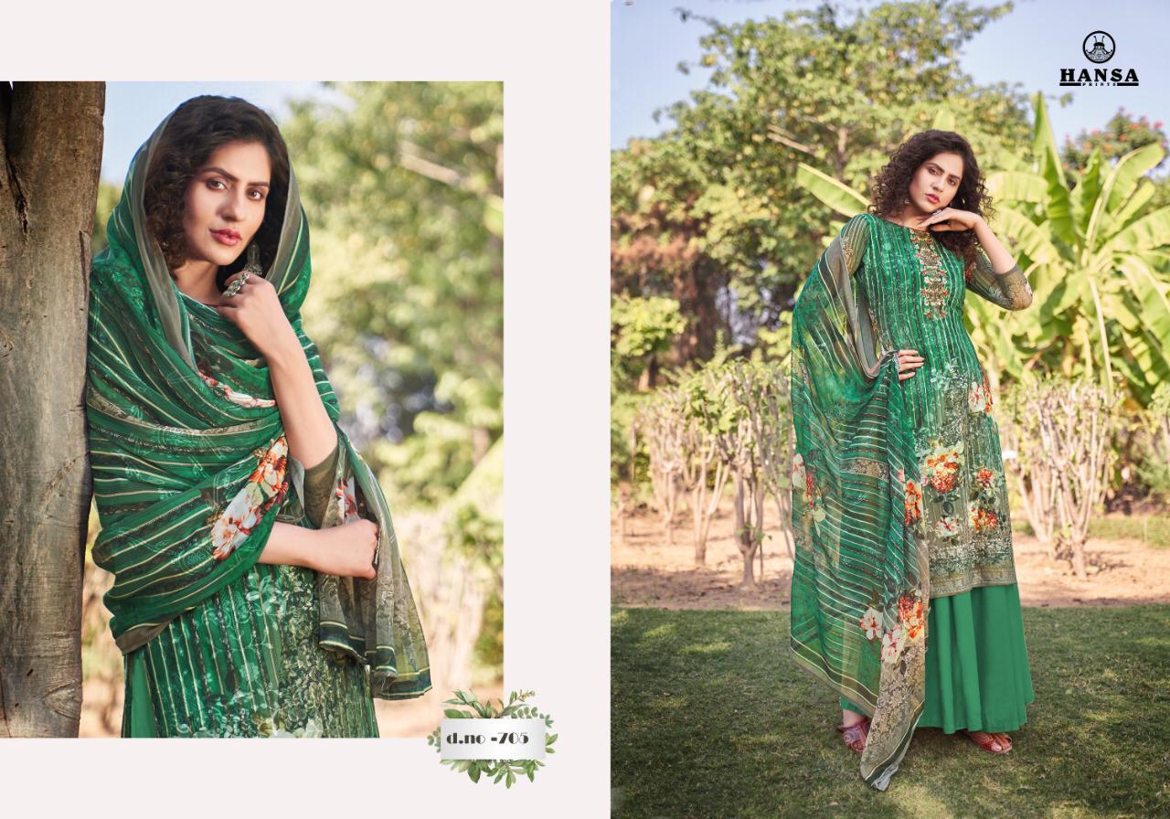 Hansa Launched Hency Georgette Digital Print With Work Fancy Designer Salwar Kameez Wholesale Dealer Surat
