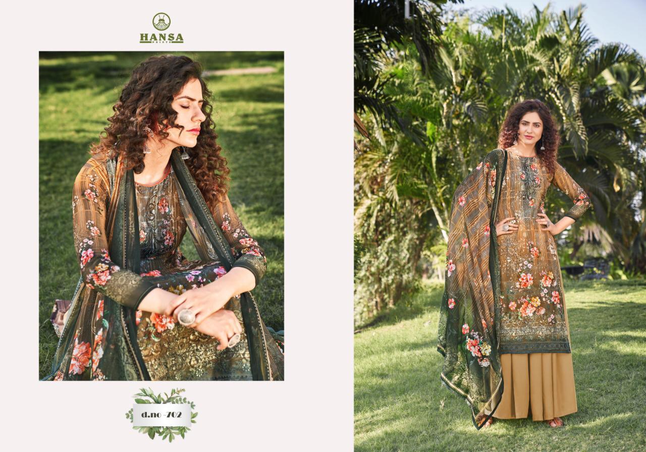 Hansa Launched Hency Georgette Digital Print With Work Fancy Designer Salwar Kameez Wholesale Dealer Surat