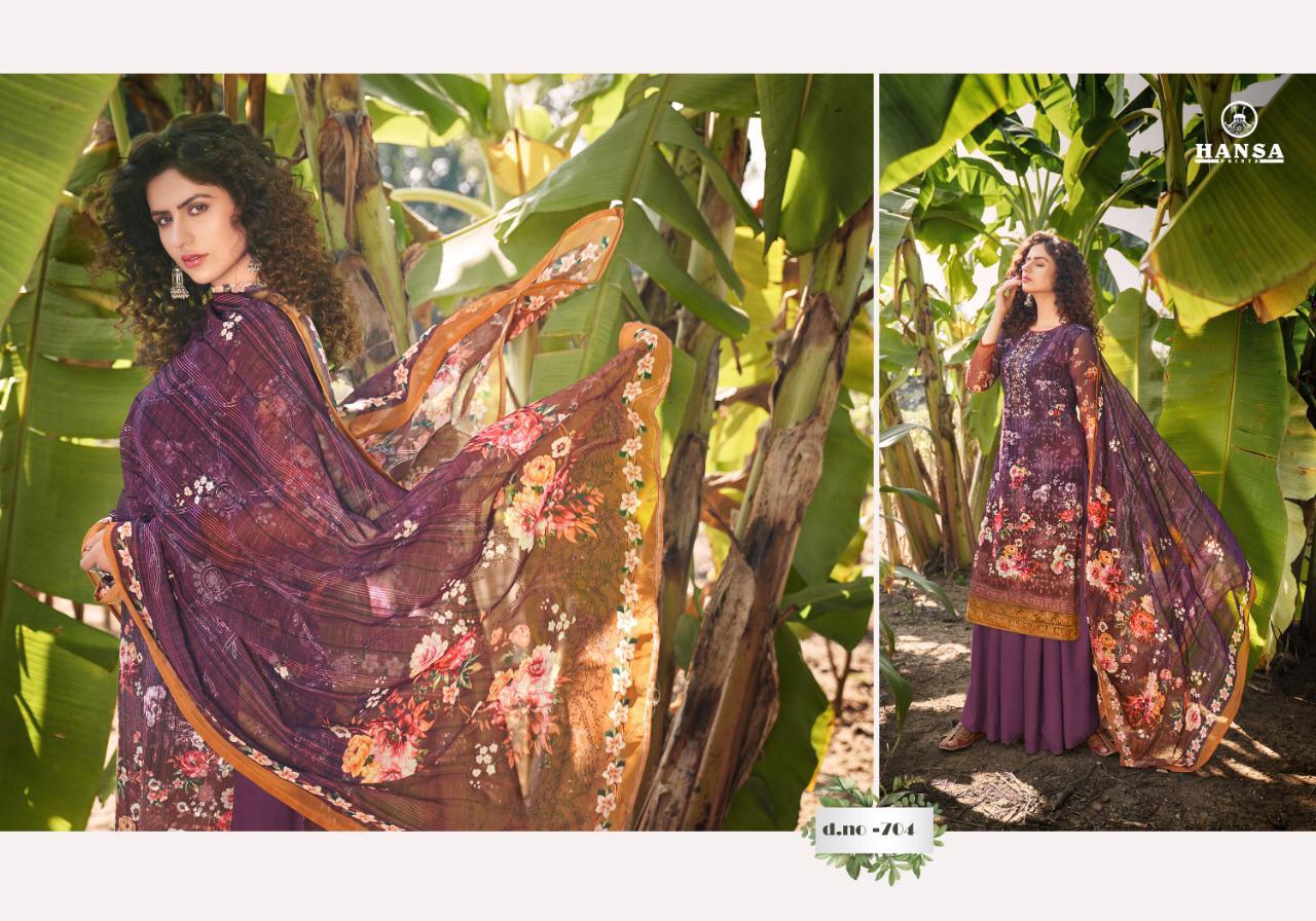 Hansa Launched Hency Georgette Digital Print With Work Fancy Designer Salwar Kameez Wholesale Dealer Surat