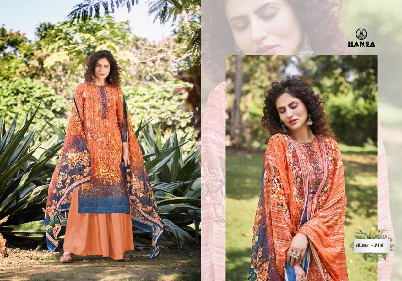 Hansa Launched Hency Georgette Digital Print With Work Fancy Designer Salwar Kameez Wholesale Dealer Surat