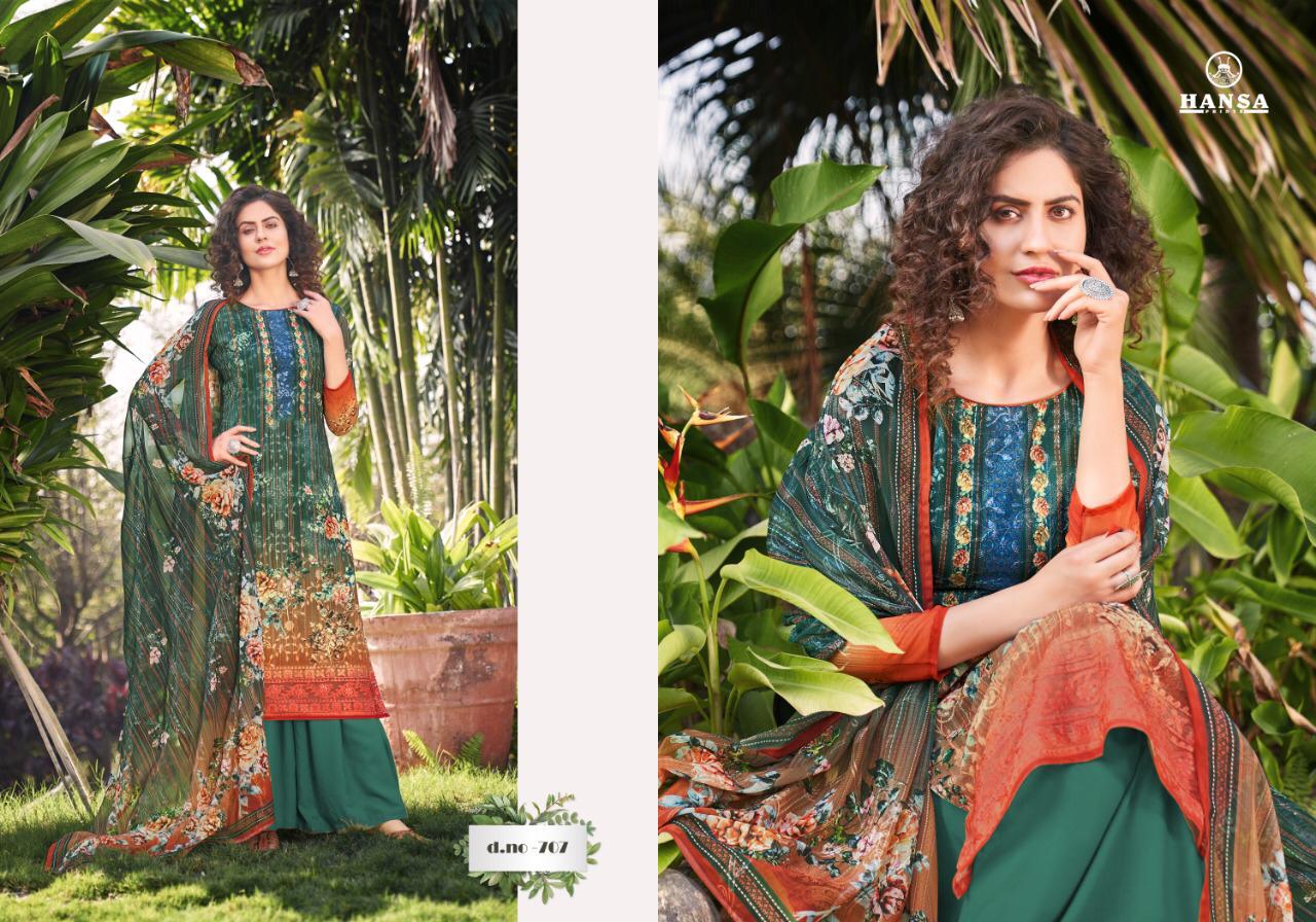 Hansa Launched Hency Georgette Digital Print With Work Fancy Designer Salwar Kameez Wholesale Dealer Surat