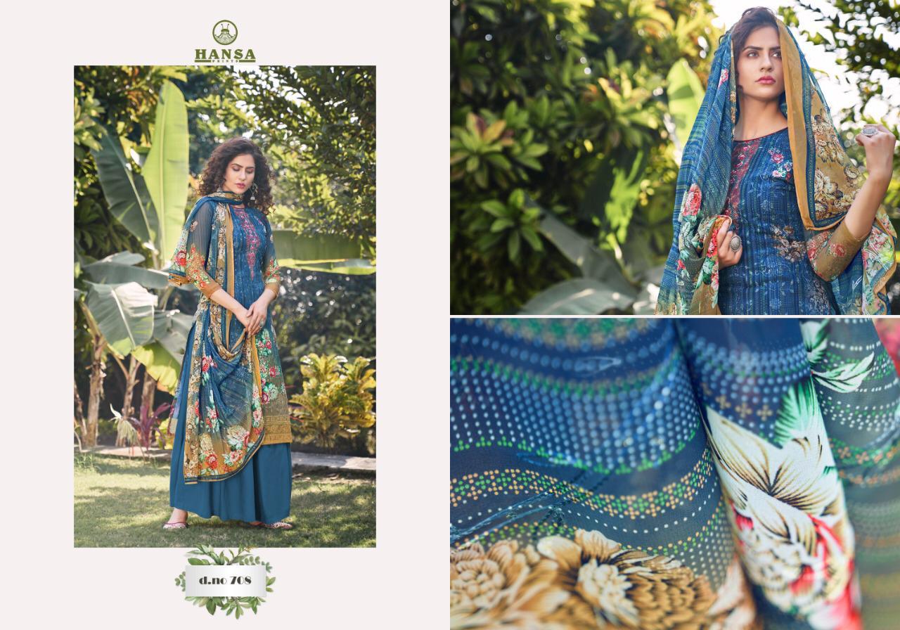 Hansa Launched Hency Georgette Digital Print With Work Fancy Designer Salwar Kameez Wholesale Dealer Surat