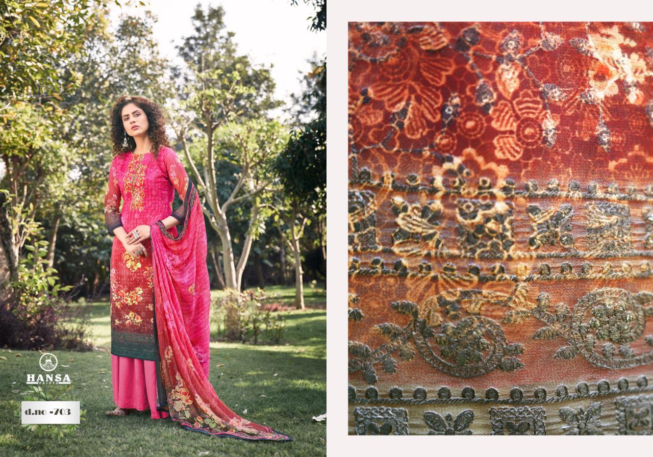Hansa Launched Hency Georgette Digital Print With Work Fancy Designer Salwar Kameez Wholesale Dealer Surat