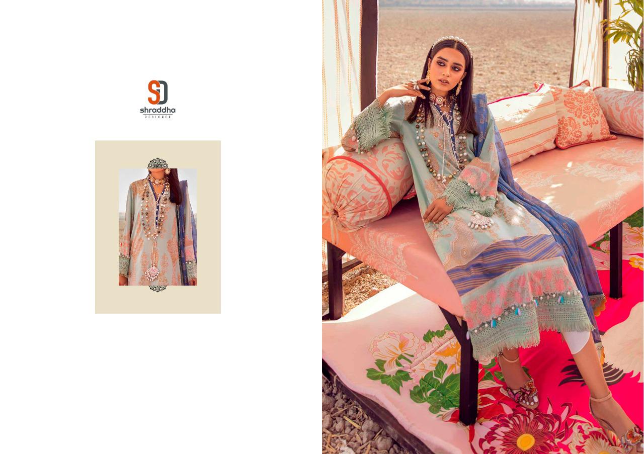 Shraddha Designer Presents Sana Safina Print Collection Lawn Cotton Print With Embroidery Work Pakistani Suits Wholesaler Surat