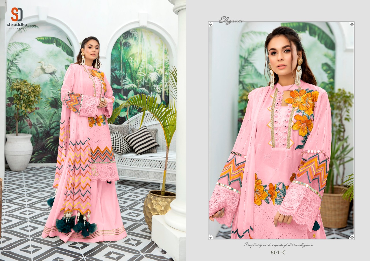 Shraddha Designer Launched Charizma Colour Edition Cambric Cotton With Chicken Embroidery Pakistani Suits Wholesaler Surat