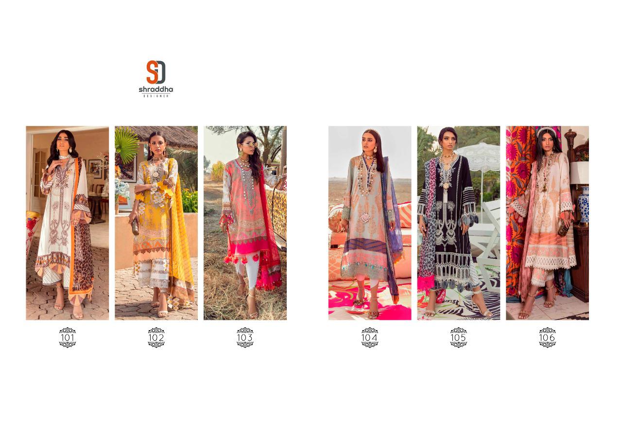 Shraddha Designer Presents Sana Safina Print Collection Lawn Cotton Print With Embroidery Work Pakistani Suits Wholesaler Surat