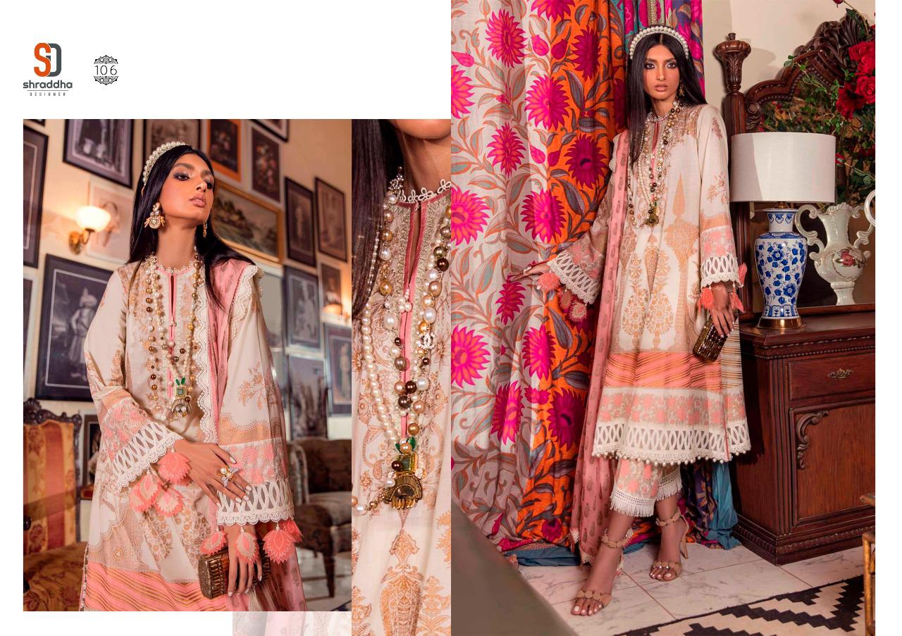 Shraddha Designer Presents Sana Safina Print Collection Lawn Cotton Print With Embroidery Work Pakistani Suits Wholesaler Surat